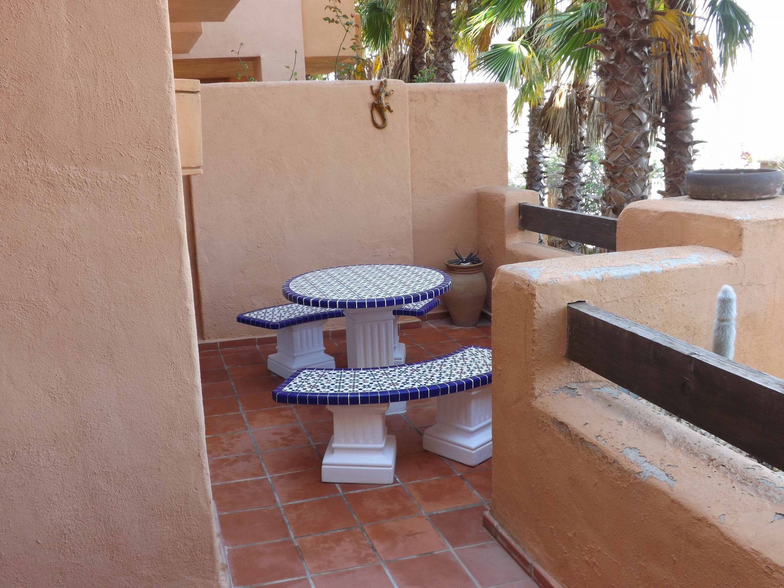 a private balcony for the masterbedroom in the villamartin apartment