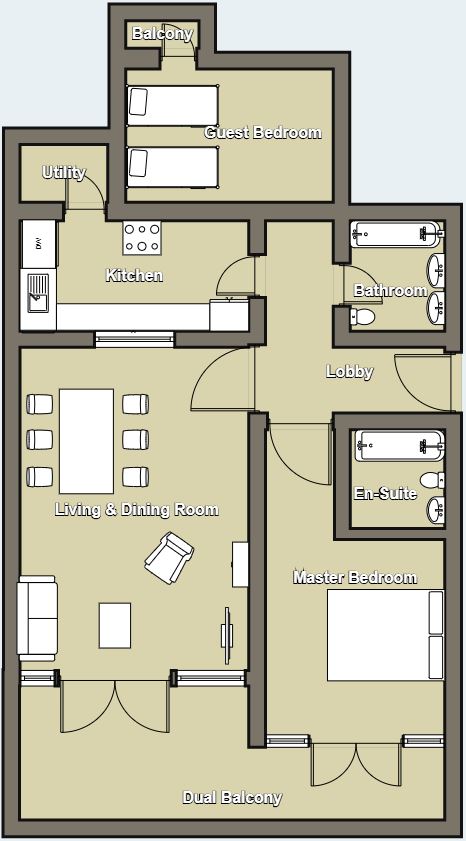 floorplan of the villamartin apartment